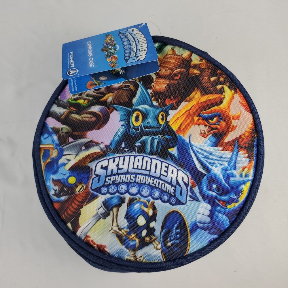 Skylanders Spyro's Adventure Round Zip Storage Case Carrying Bag NEW